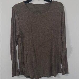 Apt. 9 Brown Relaxed Long Sleeve Tee